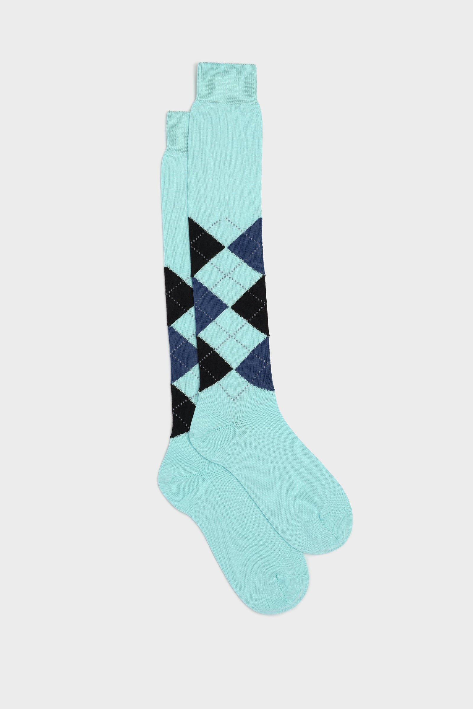 Calza Luca 100 Cotone Light Navy Aquamarine