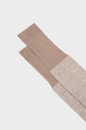 Calza Mattia 75 Cotone 25 Lino Clay Ivory