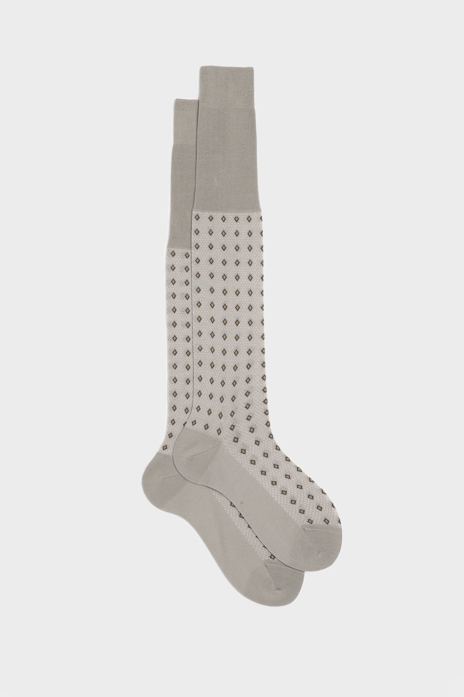 Calza Nicola 100 Cotone Pearl White Black Brown
