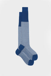 CALZA REMO. 100% COTONE, OCEAN-WHITE.