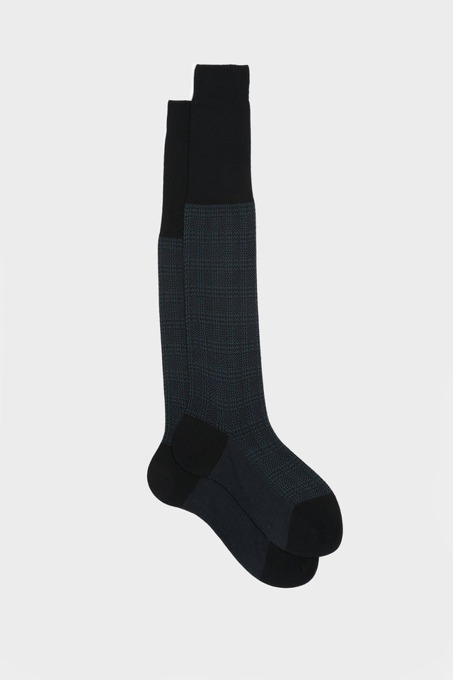 CALZA SILVIO. 100% COTONE, BLUE - BLUETTE.