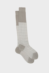 CALZA SILVIO. 100% COTONE, PEARL- WHITE.