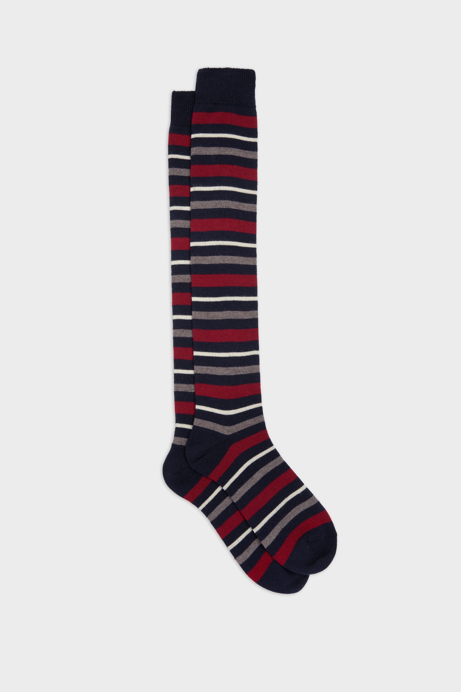 Calza Tito Lana 90 Nylon 10 Grey Red White