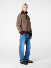 Bristol Knit In Oatmeal Stripe