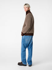 Bristol Knit In Oatmeal Stripe