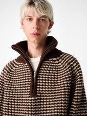 Bristol Knit In Oatmeal Stripe