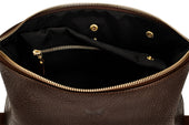 Leather Wash Bag / Dopp Kit - Brown
