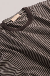 Cullen Knit T-Shirt - Brown Stripe