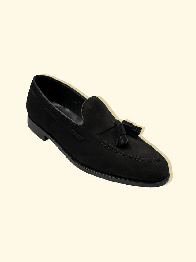 Bloomsbury Tassel Loafers by Crockett & Jones for The Anthology - Black Suede — The Anthology