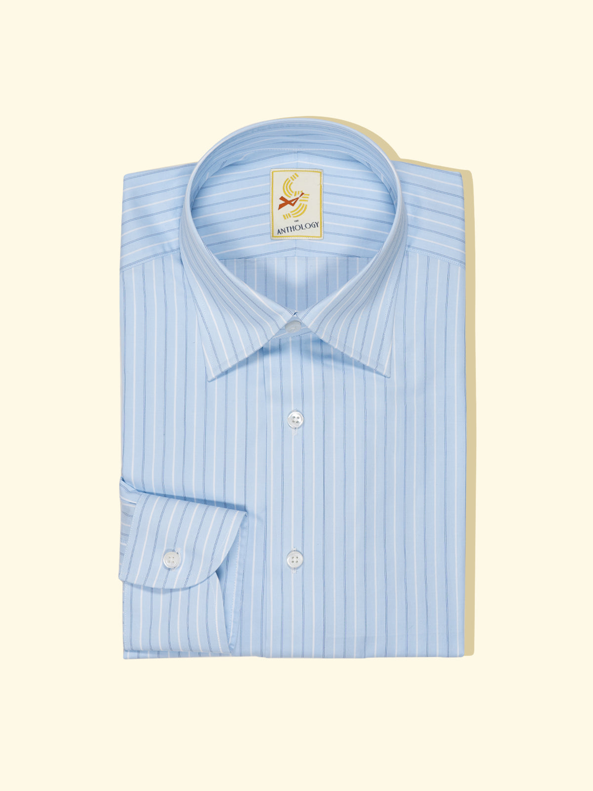 Deep And White Point Collar Striped Shirt The Anthology