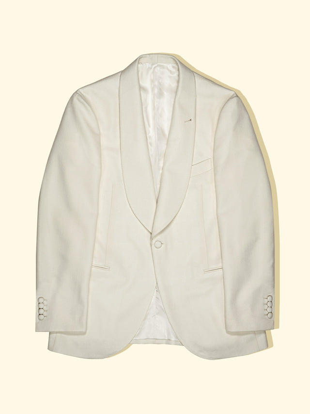Wool Barathea Dinner Jacket - Off White — The Anthology
