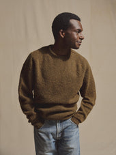 J.Press × Buck Mason Dark Olive Shaggy Dog Sweater