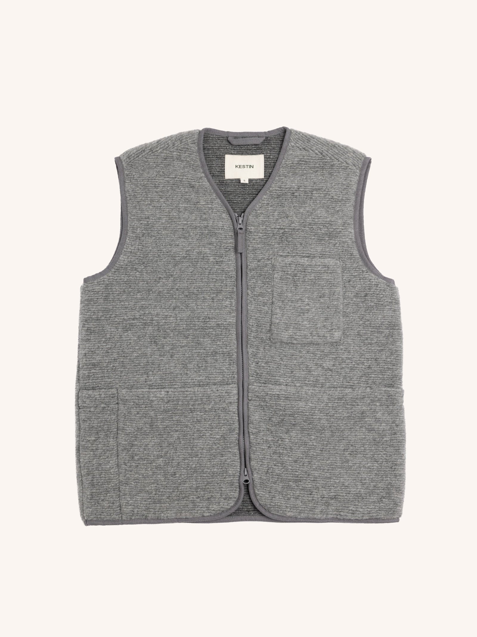 Bute Vest In Ribbed Fleece