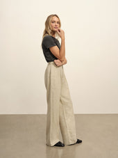 Riviera Linen Wide Leg Trouser