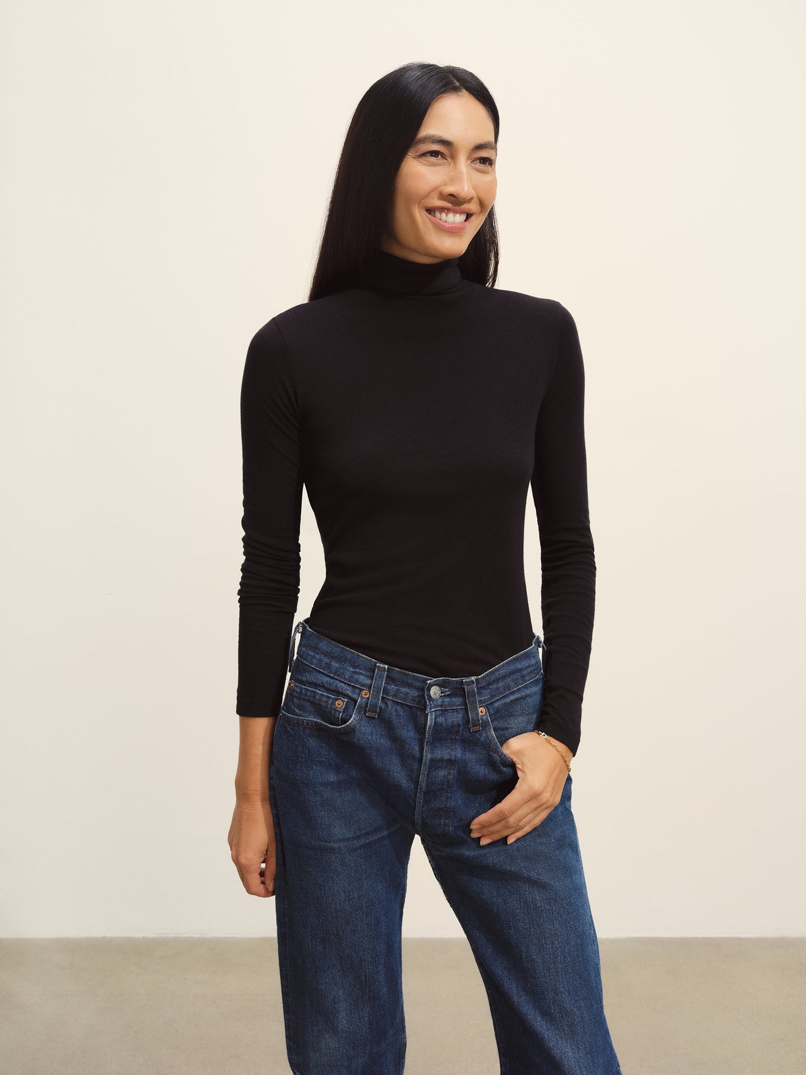 Black Cloud Jersey Turtleneck