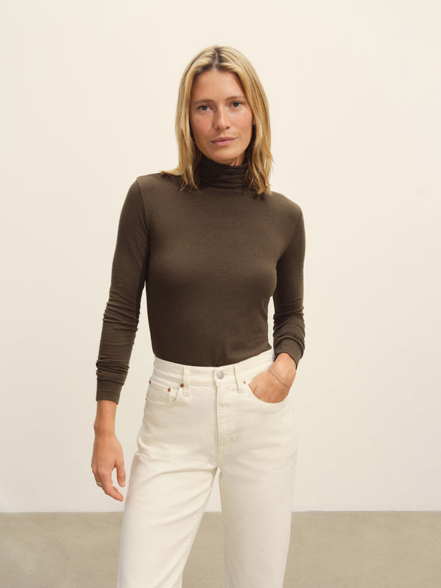 River Rock Cloud Jersey Turtleneck