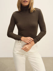 River Rock Cloud Jersey Turtleneck