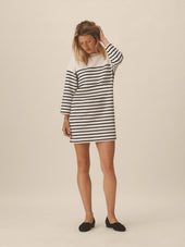 Natural / Dark Navy Stripe Catalina Mariner Dress