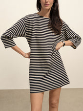 Navy/Natural Stripe Catalina Mariner Dress