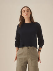 Toughknit Thermal Cropped L S Crew
