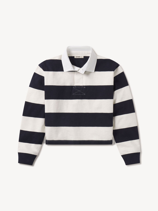 Natural / Navy Stripe Field-Spec Rugby Polo