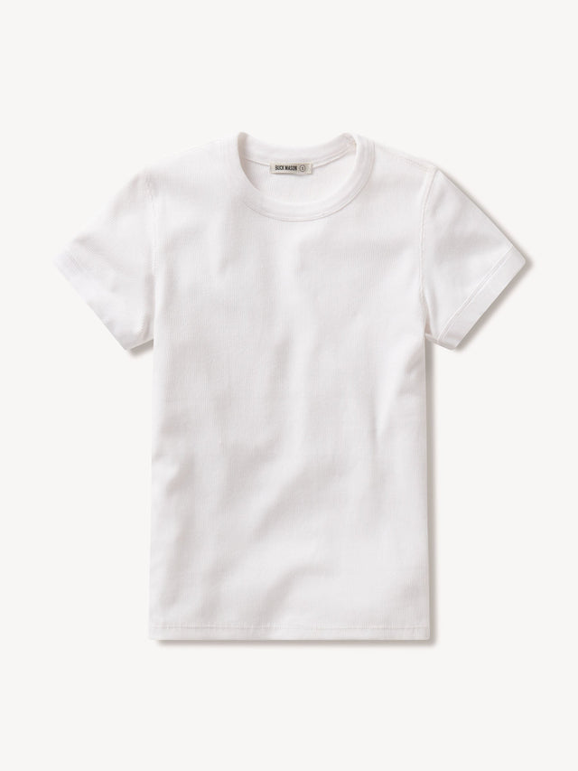 White Surplus Rib S/S Tee