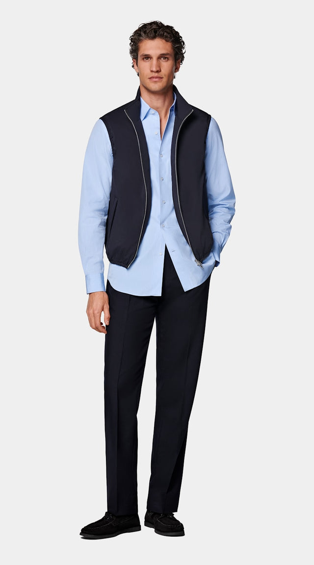 Navy Light Padded Zip Vest
