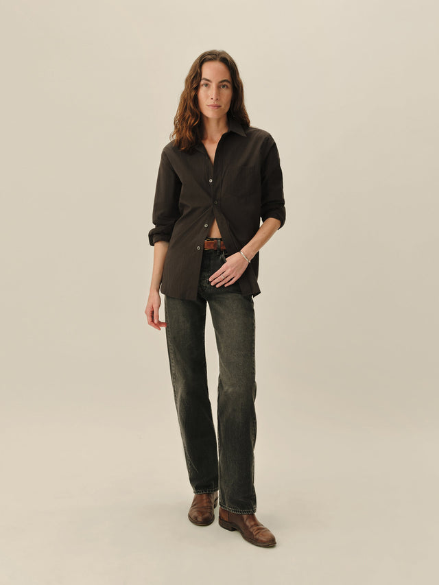 Washed Black Mainstay Cotton Shirt