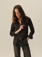 Washed Black Mainstay Cotton Shirt
