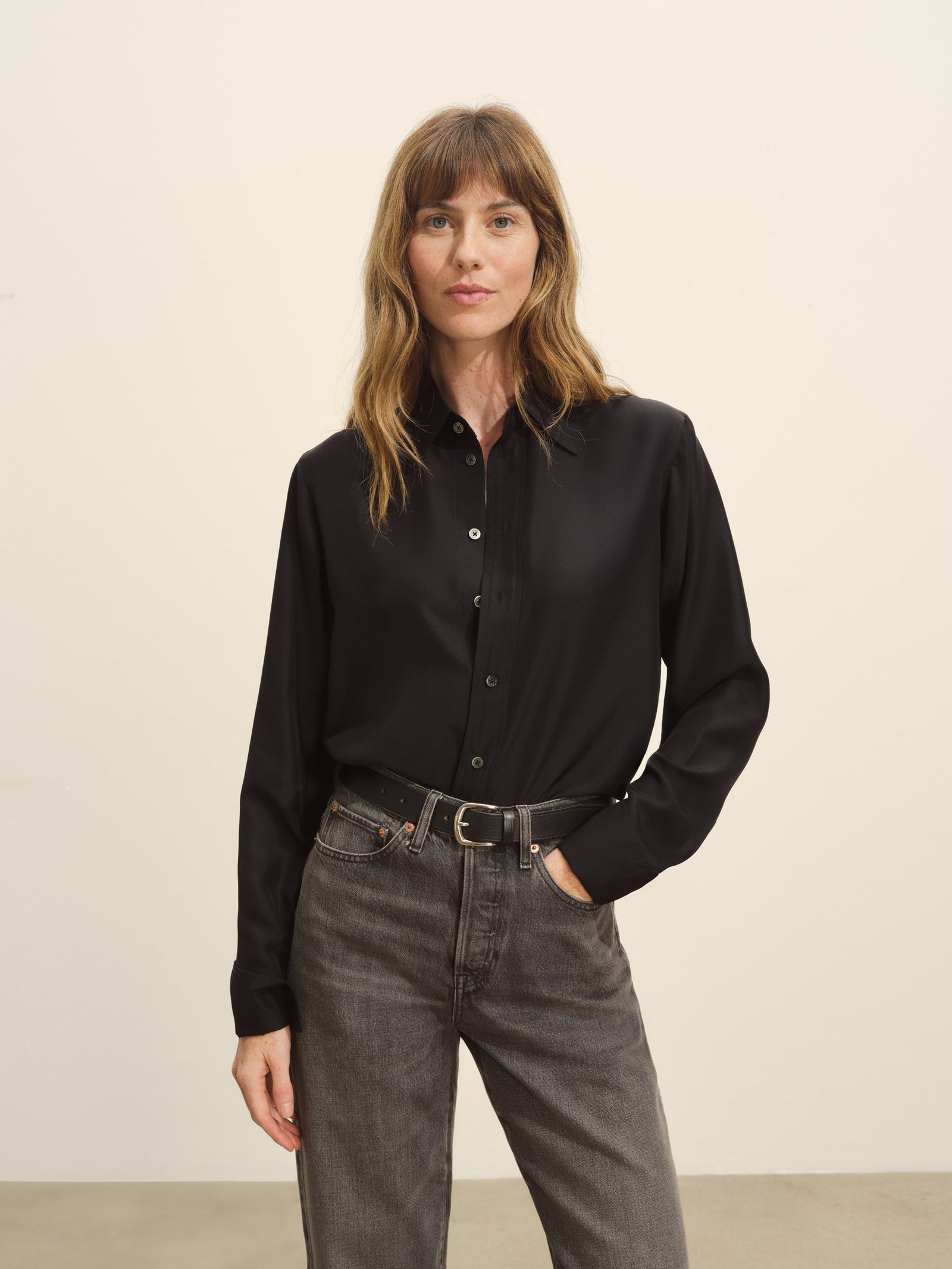 Black Pacific Silk Shirt