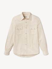 Oyster Duskdream Satin Western Shirt