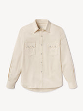 Oyster Duskdream Satin Western Shirt