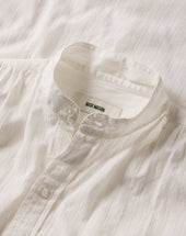 White Cotton Dobby Studio Shirt