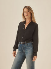 Black Silk Chateau Shirt