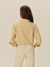 Dusty Maize Draped Twill Cpo Shirt