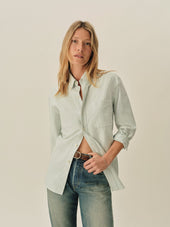 Aloe Field Stripe Big Oxford BD Shirt
