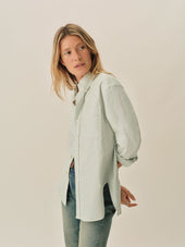 Aloe Field Stripe Big Oxford BD Shirt