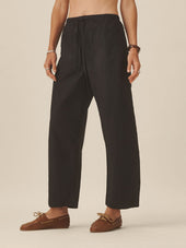 Black Parachute Poplin Pull-On Pant