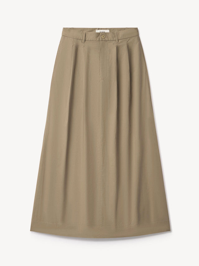 Mushroom Paperweight Poplin Pleated Skirt