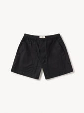 Black Parachute Poplin Pull-On Short
