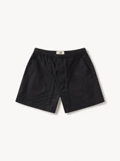 Black Parachute Poplin Pull-On Short