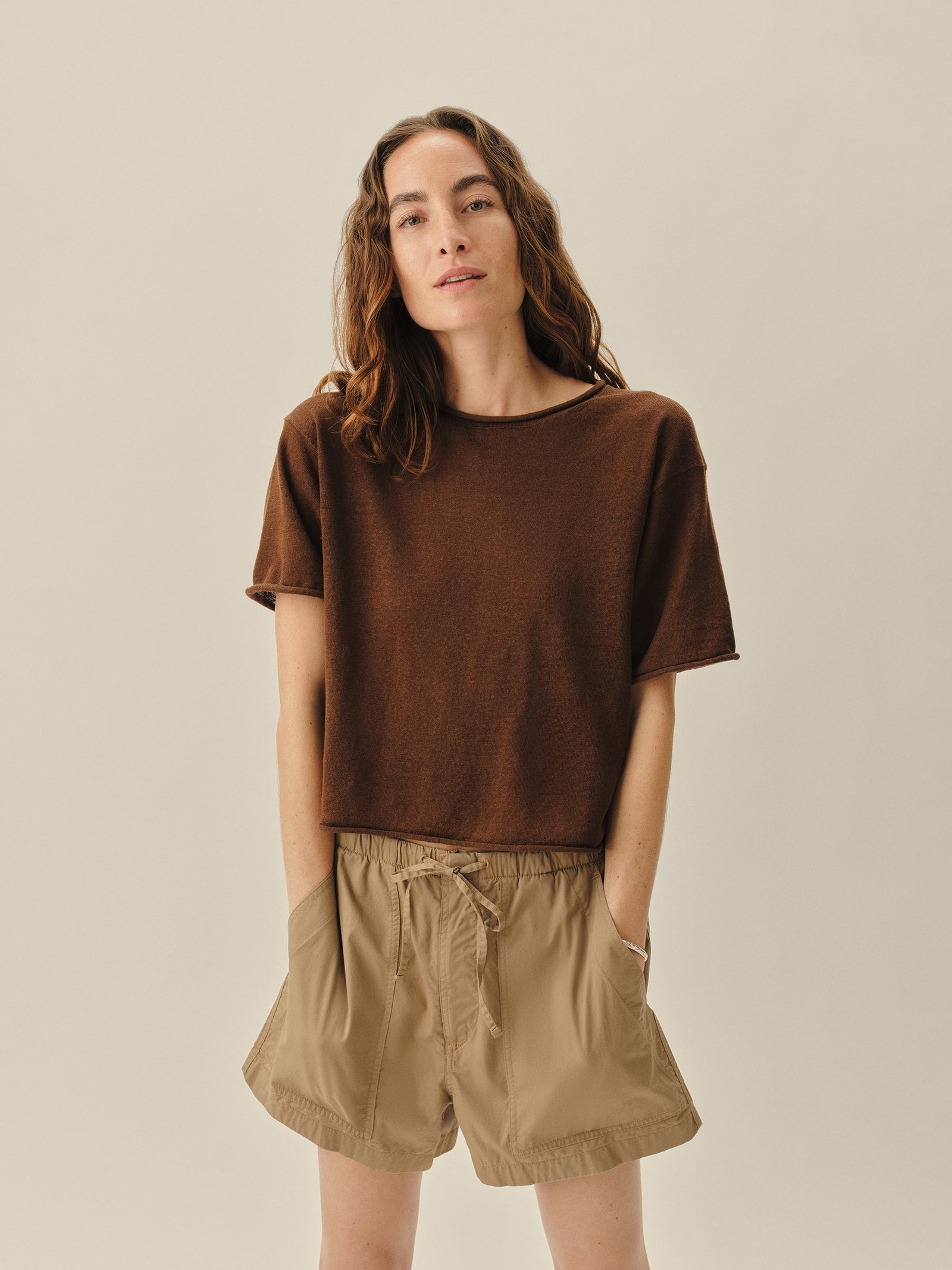 Lighthouse Linen Roll Neck Tee