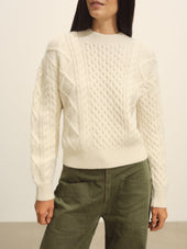 Natural Highland Alpaca Cable Crew