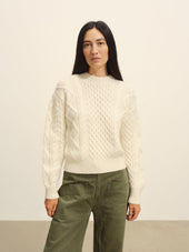 Natural Highland Alpaca Cable Crew