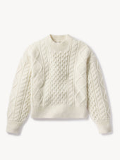 Natural Highland Alpaca Cable Crew