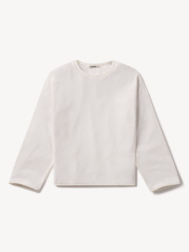 Natural Lighthouse Linen Roll Neck