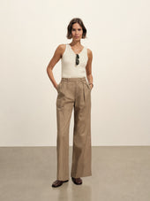 Paperweight Poplin Pleated Trouser