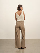 Paperweight Poplin Pleated Trouser