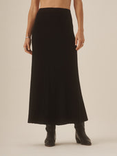 Black Beverly Knit Skirt
