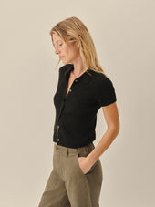 Coastal Linen Pointelle Polo